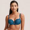 Double padded sexy lingerie bra underwear set