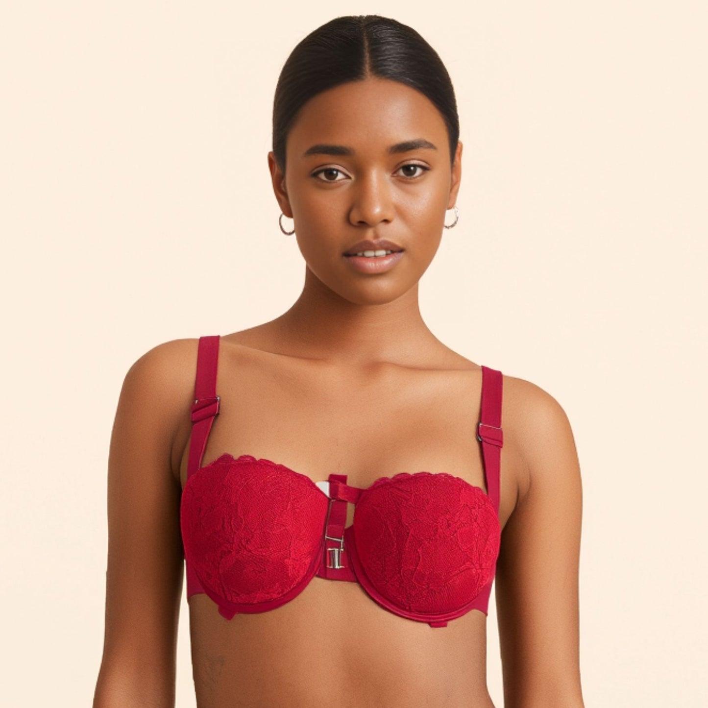 Double padded sexy lingerie bra underwear set