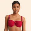Double padded sexy lingerie bra underwear set