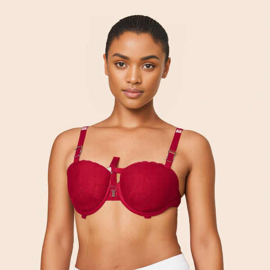 Double padded sexy lingerie bra underwear set