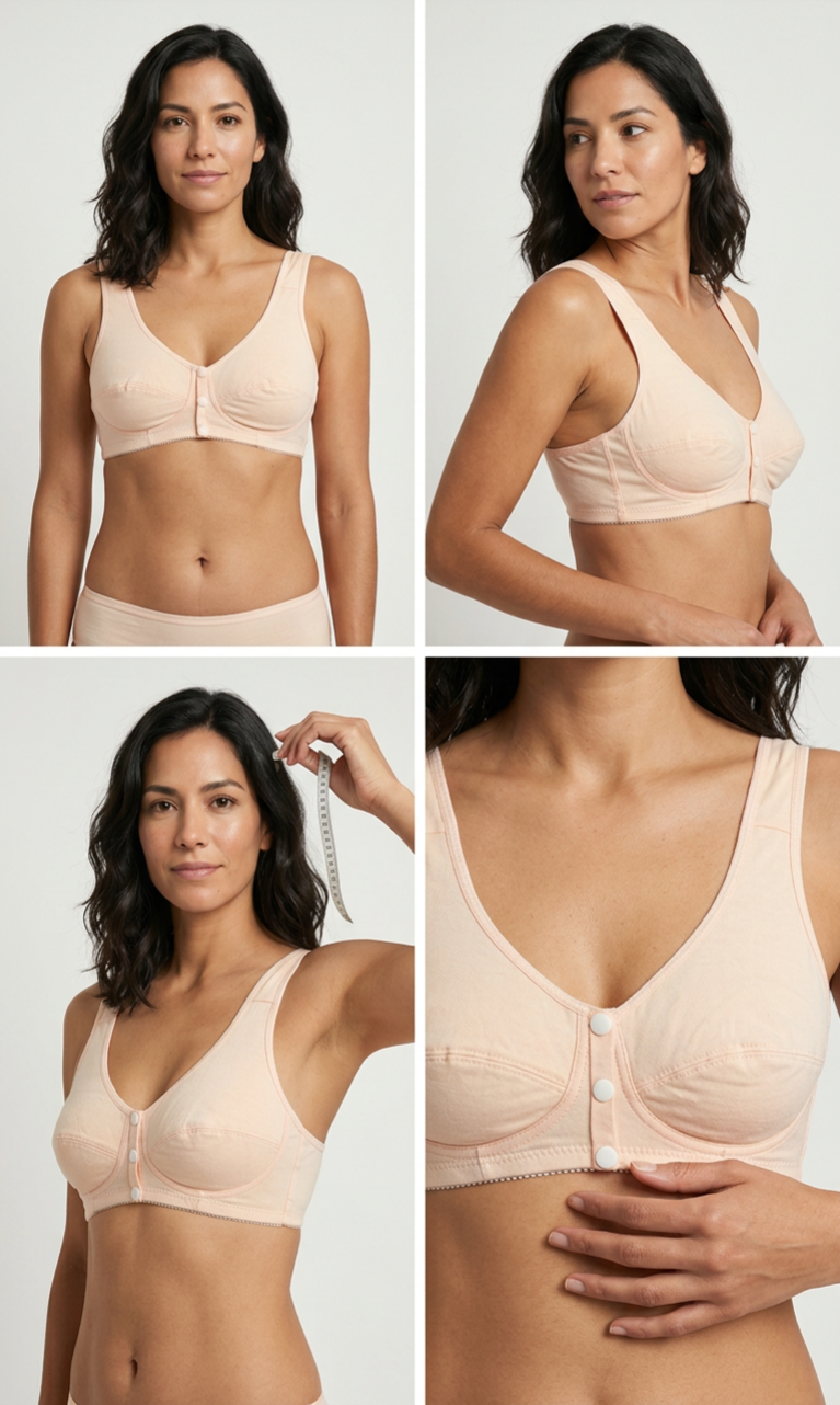 Front-Button Cotton Comfort Bra